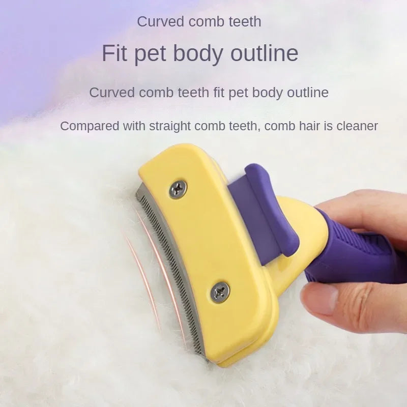 Pet Detangler & Grooming Comb – Gentle Fur Removal Brush for Dogs & Cats