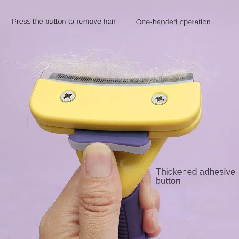 Pet Detangler & Grooming Comb – Gentle Fur Removal Brush for Dogs & Cats